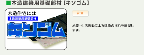 木造建築用基礎部材[キソゴム]